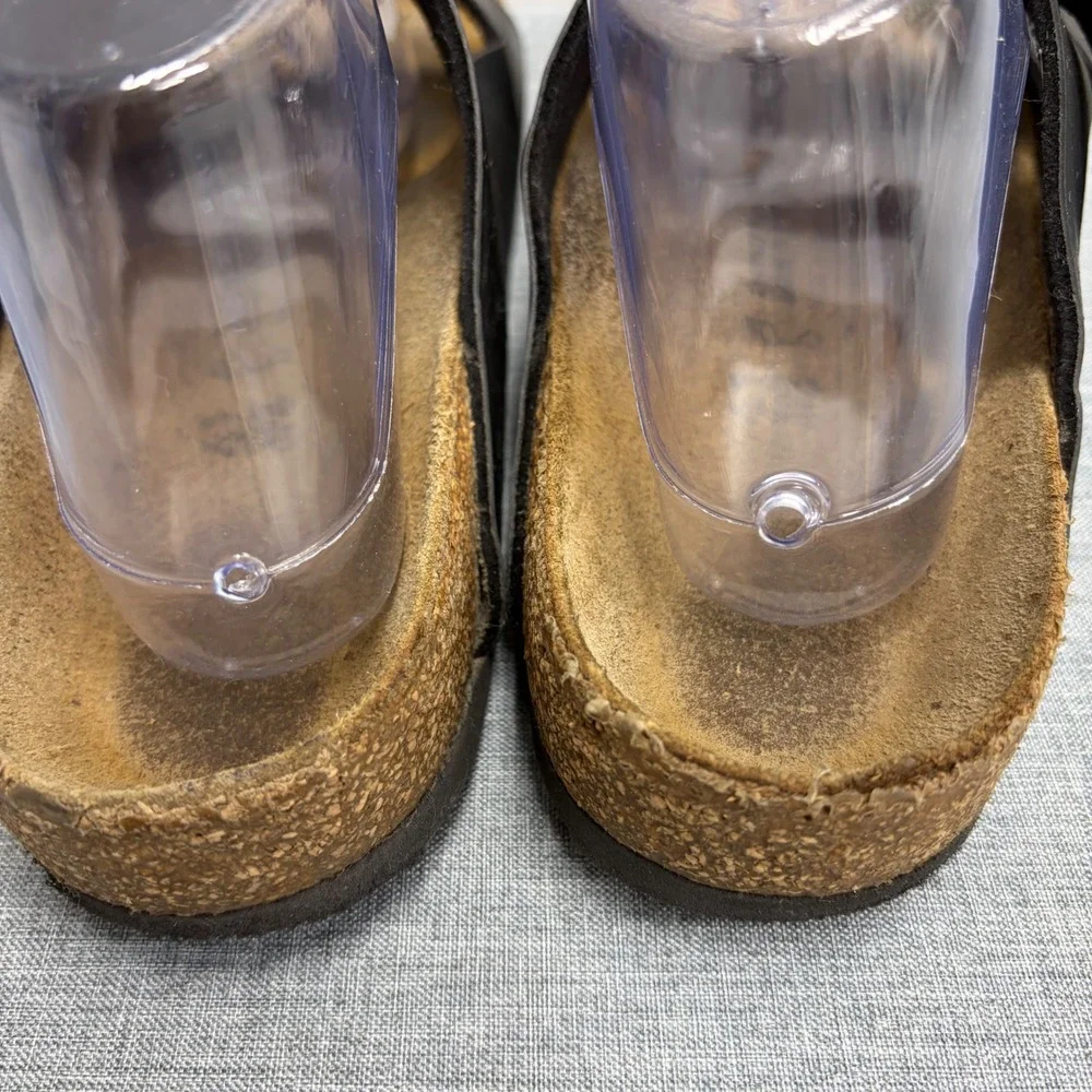 Birkenstock Arizona Sandals Womens 41 Black Two Strap Slide Comfort Shoes